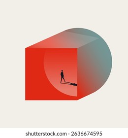 Business transformation vector concept. Symbol of success, growth, innovation, invention and success. Minimal design eps10 illustration.