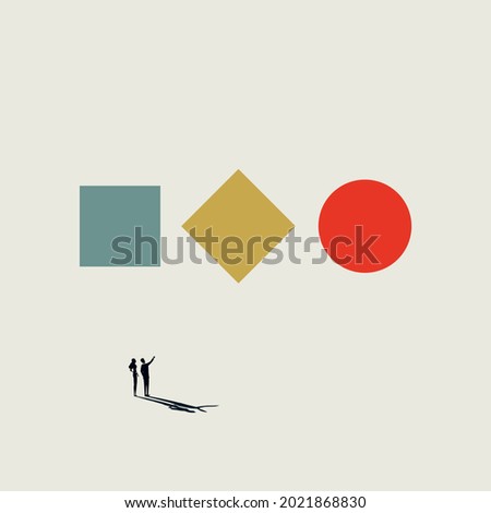 Business transformation vector concept. Symbol of change, opportunity, growth. Minimal eps10 illustration.