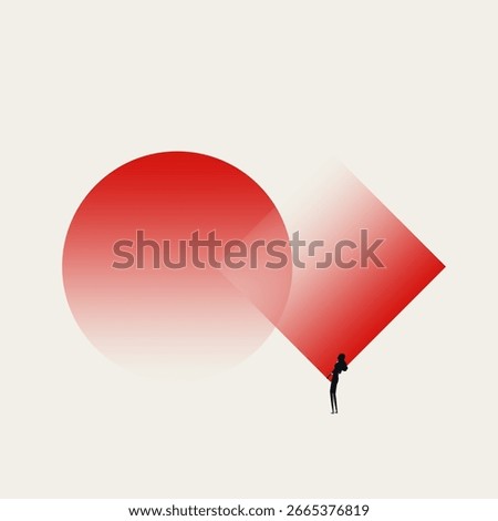 Business transformation vector concept. Symbol of change, opportunity, hard work. Minimal design eps10 illustration.