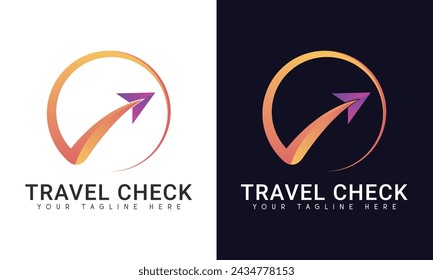 Business Travel Check Logo Design