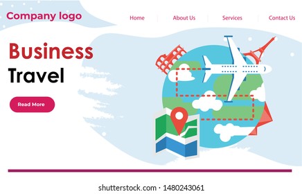 business travel flat design easy to use vector 10