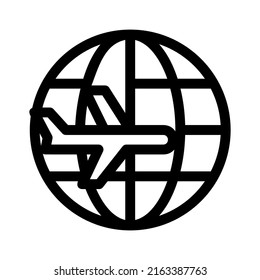 business travel icon or logo isolated sign symbol vector illustration - high quality black style vector icons
