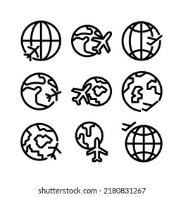 business travel icon or logo isolated sign symbol vector illustration - Collection of high quality black style vector icons
