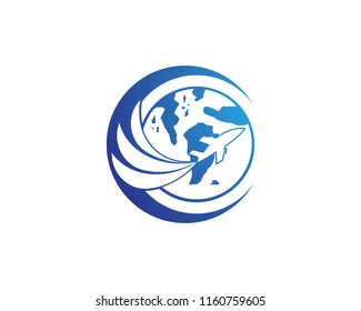 Business travel logo template