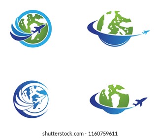Business travel logo template