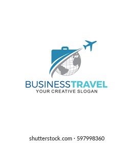 Business Travel Logo Vector Illustration. Travel Trip Symbol.