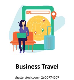 Business Travel Vector illustration which can easily modify or edit

