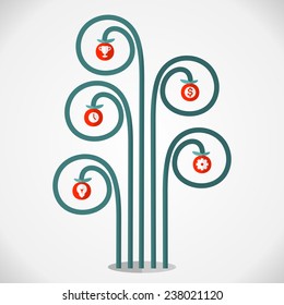 Business tree - concept for infographics. vector format.