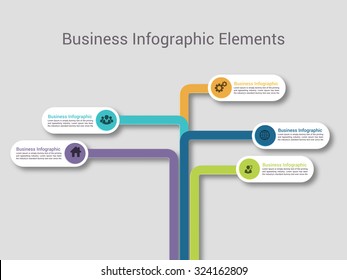 Business tree timeline infographics. Vector illustration. Can be used for workflow layout, banner, diagram, web design template.