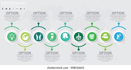 Business tree timeline infographics. Vector illustration. Can be used for workflow layout, banner, diagram, web design template.