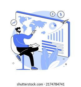 Business trend abstract concept vector illustration. Choosing direction, small business trend analysis, partnership transformation, innovation implementation, marketing strategy abstract metaphor.