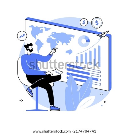 Business trend abstract concept vector illustration. Choosing direction, small business trend analysis, partnership transformation, innovation implementation, marketing strategy abstract metaphor.