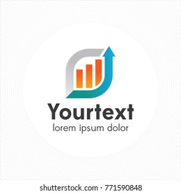 Business trend and finance logo design, Accounting vector logo template