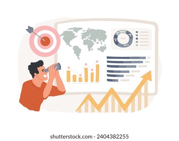 Business trend isolated concept vector illustration. Choosing direction, small business trend analysis, partnership transformation, innovation implementation, marketing strategy vector concept.