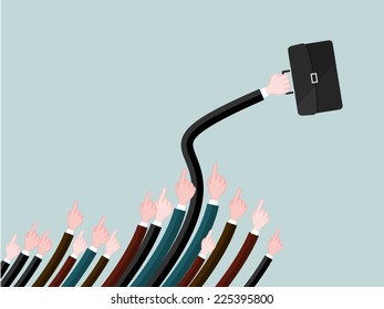 Business trend setter concept. Flat design illustration