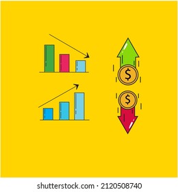 business trend trading graph - Vector Design