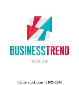 Business trend - vector logo template. Abstract arrows illustration. Economic finance symbol. Design element. 