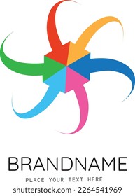 Business trend  vector logo template concept illustration. Development sign. Abstract arrow. Design element.
