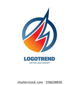 Business trend - vector logo template concept illustration. Wing abstract sign. Design element.