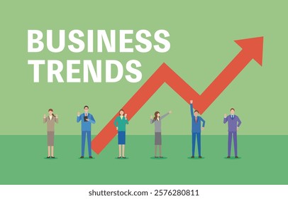 Business trends and people illustration