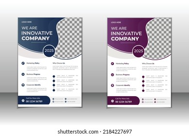 Business Trendy Corporate Style  Design With Front And Back Pager A4 Format,  Abstract Background.
Business  Flyer Design Layout Template In A4 Size, With Nice Background