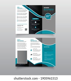 Business tri fold brochure design. Abstract and Creative design for professional corporate style.