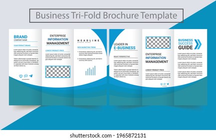 Conjunto de diseño de folletos multiplicidad para empresas. Resumen y estilo corporativo triple plantilla de folletos.