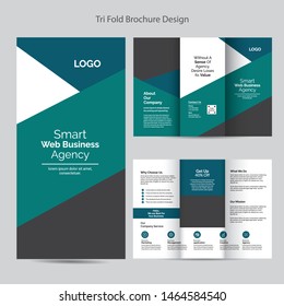 Business Tri Fold Brochure, vector design
