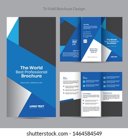 Business Tri Fold Brochure, vector design