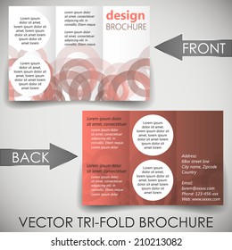 Business tri fold flyer template, corporate brochure or cover design/can be use for publishing, print and working presentation with place for your content.