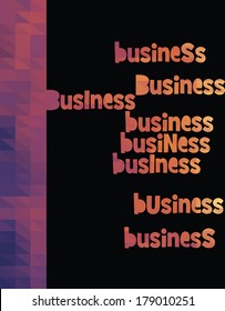 business triangle colorful vector  dark background