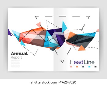 Business triangle design modern business annual report flyer. Vector illustration
