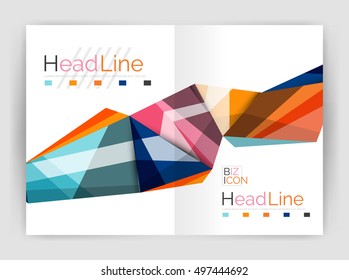 Business triangle design modern business annual report flyer. Vector illustration