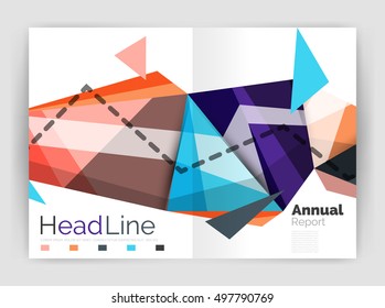 Business triangle design modern business annual report flyer. Vector illustration