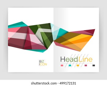 Business triangle design modern business annual report flyer. Vector illustration