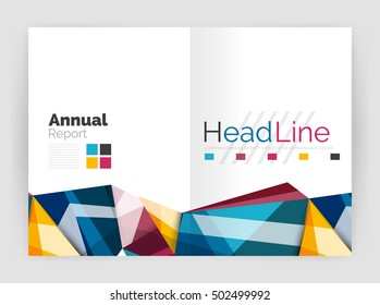 Business triangle design modern business annual report flyer. Vector illustration