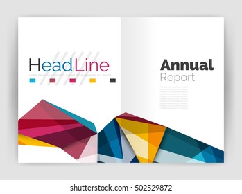 Business triangle design modern business annual report flyer. Vector illustration