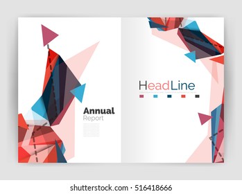 Business triangle design modern business annual report flyer. Vector illustration