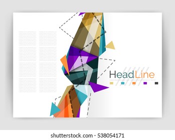 Business triangle design modern business annual report flyer. Vector illustration