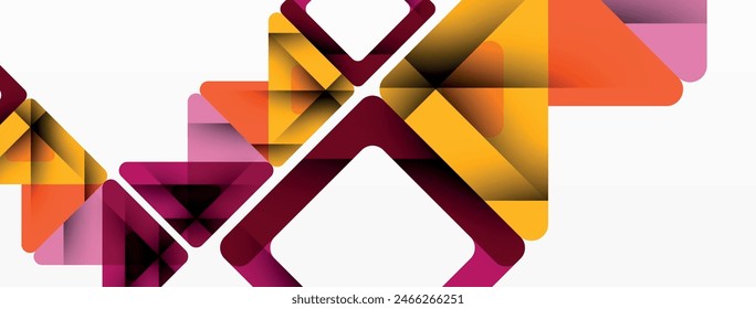 Triángulo de negocios y cuadrados de Vector de fondo abstracto. Ilustración vectorial Para Fondo de pantalla, Anuncio, Fondo, Tarjeta, Ilustración de libro, página de destino