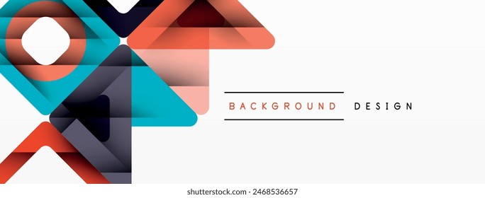 Business triangle and squares vector abstract background. Vector Illustration For Wallpaper, Banner, Background, Card, Book Illustration, landing page