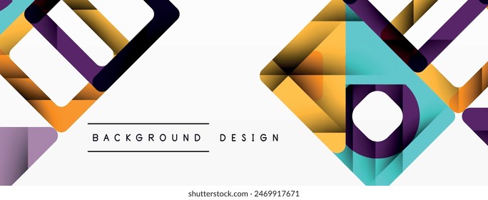 Business triangle and squares vector abstract background. Vector Illustration For Wallpaper, Banner, Background, Card, Book Illustration, landing page
