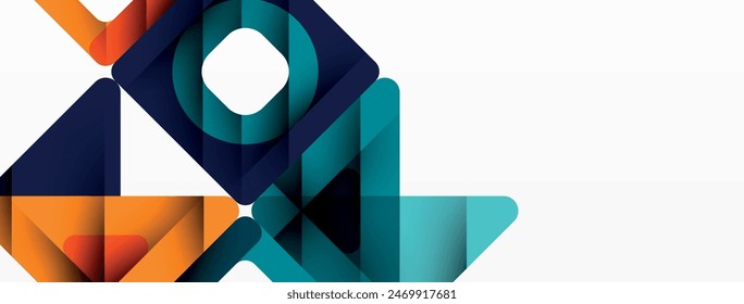 Business triangle and squares vector abstract background. Vector Illustration For Wallpaper, Banner, Background, Card, Book Illustration, landing page