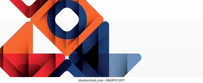 Business triangle and squares vector abstract background. Vector Illustration For Wallpaper, Banner, Background, Card, Book Illustration, landing page