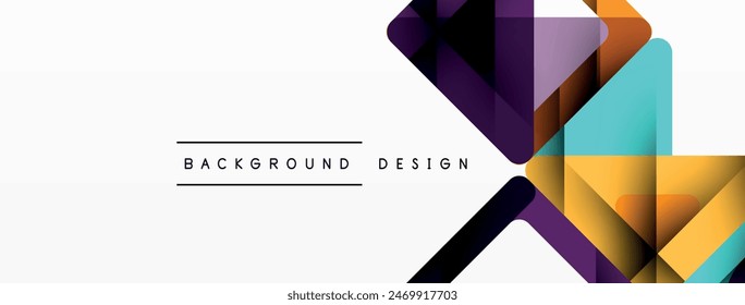 Business triangle and squares vector abstract background. Vector Illustration For Wallpaper, Banner, Background, Card, Book Illustration, landing page