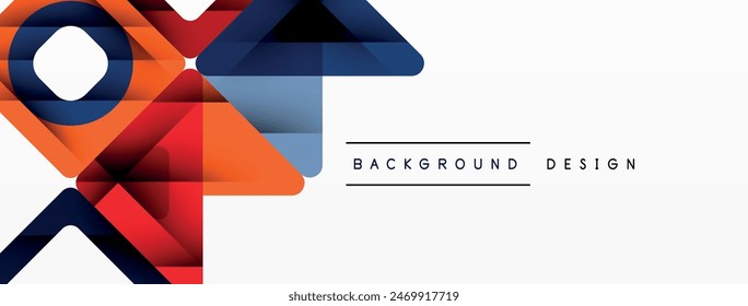 Business triangle and squares vector abstract background. Vector Illustration For Wallpaper, Banner, Background, Card, Book Illustration, landing page