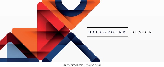Business Dreieck und Quadrate Vektorgrafik abstrakter Hintergrund. Vektorillustration für Bildschirmhintergrund, Banner, Hintergrund, Karte, Buchabbildung, Zielseite