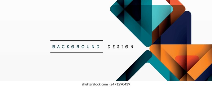 Triángulo de negocios y cuadrados de Vector de fondo abstracto. Ilustración vectorial Para Fondo de pantalla, Anuncio, Fondo, Tarjeta, Ilustración de libro, página de destino