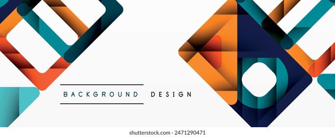 Triángulo de negocios y cuadrados de Vector de fondo abstracto. Ilustración vectorial Para Fondo de pantalla, Anuncio, Fondo, Tarjeta, Ilustración de libro, página de destino