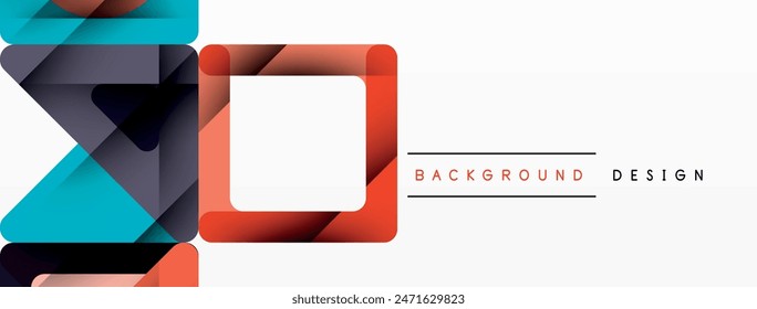Business triangle and squares vector abstract background. Vector Illustration For Wallpaper, Banner, Background, Card, Book Illustration, landing page